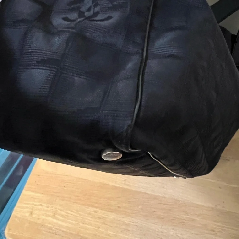 Chanel Black New Travel Line Nylon Tote